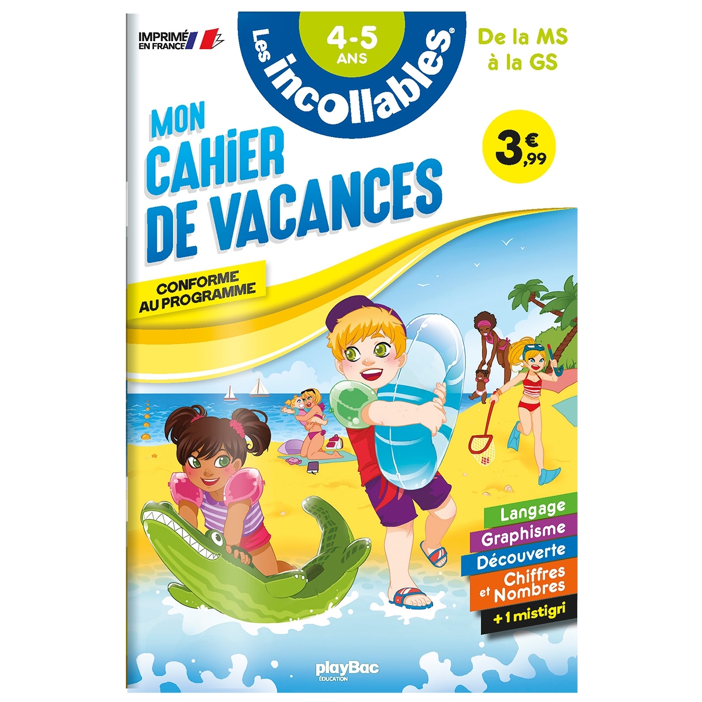 Cahier de vacances 2026 - Les incollables - Moyenne Section à Grande Section - 4/5 ans