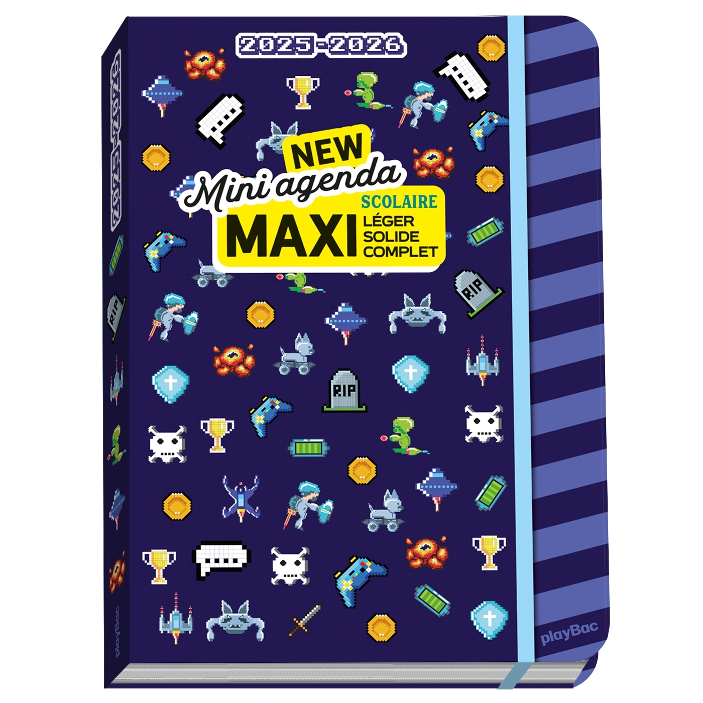 Mini agenda scolaire 2025-2026 - COUVERTURE PIXEL ART