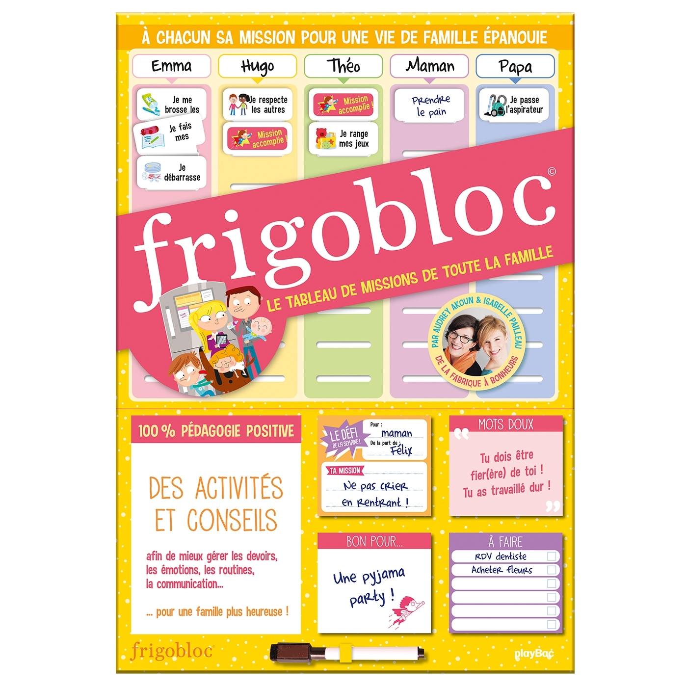 Tableau des missions aimanté Frigobloc - Pédagogie positive