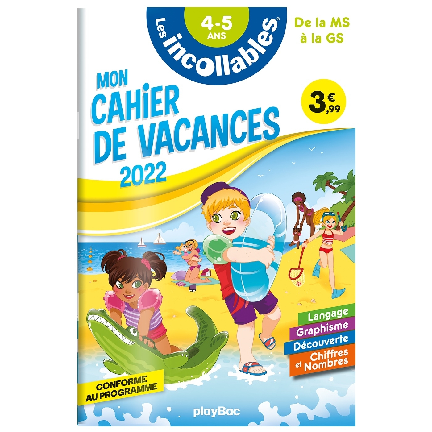 Cahier de vacances 2022 - Les incollables - De la MS à la GS - 4-5 ans