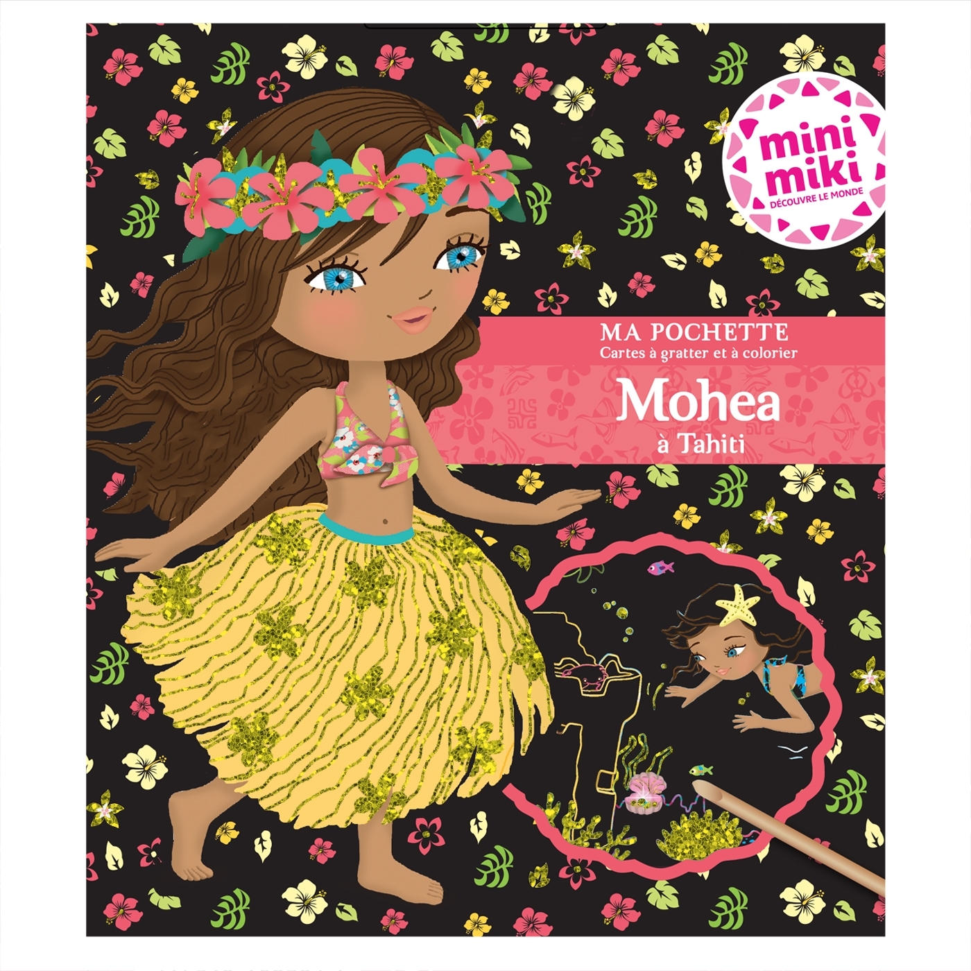 Minimiki - Ma pochette cartes à gratter et à colorier - Mohea à Tahiti