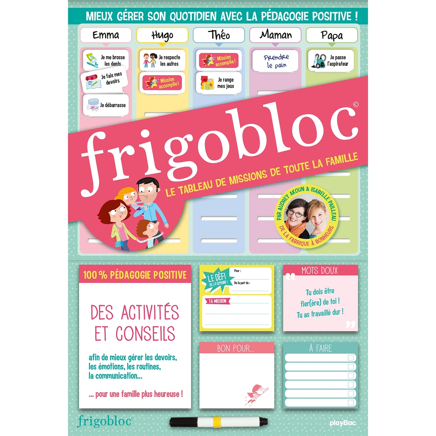 Tableau des missions aimanté Frigobloc - Pédagogie positive