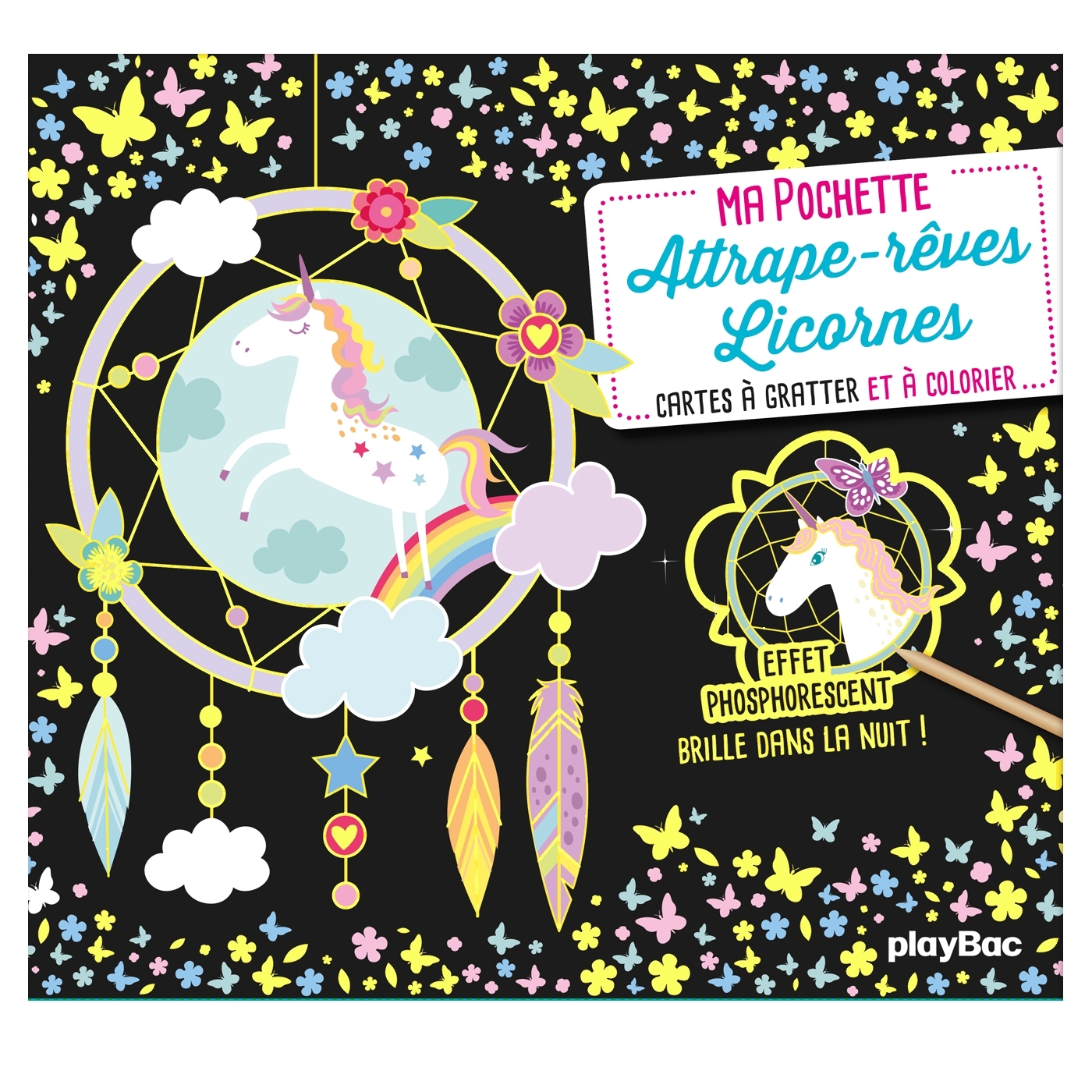 Ma pochette Attrape-rêves Licorne - Cartes à gratter et à colorier