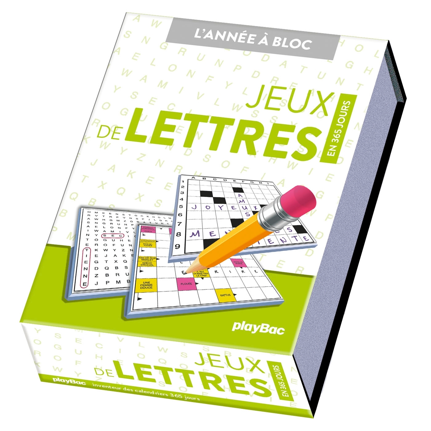Calendrier Jeux de lettres en 365 jours - Année à bloc