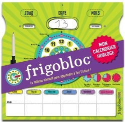 Frigobloc Mon calendrier horloge - Lire l'heure
