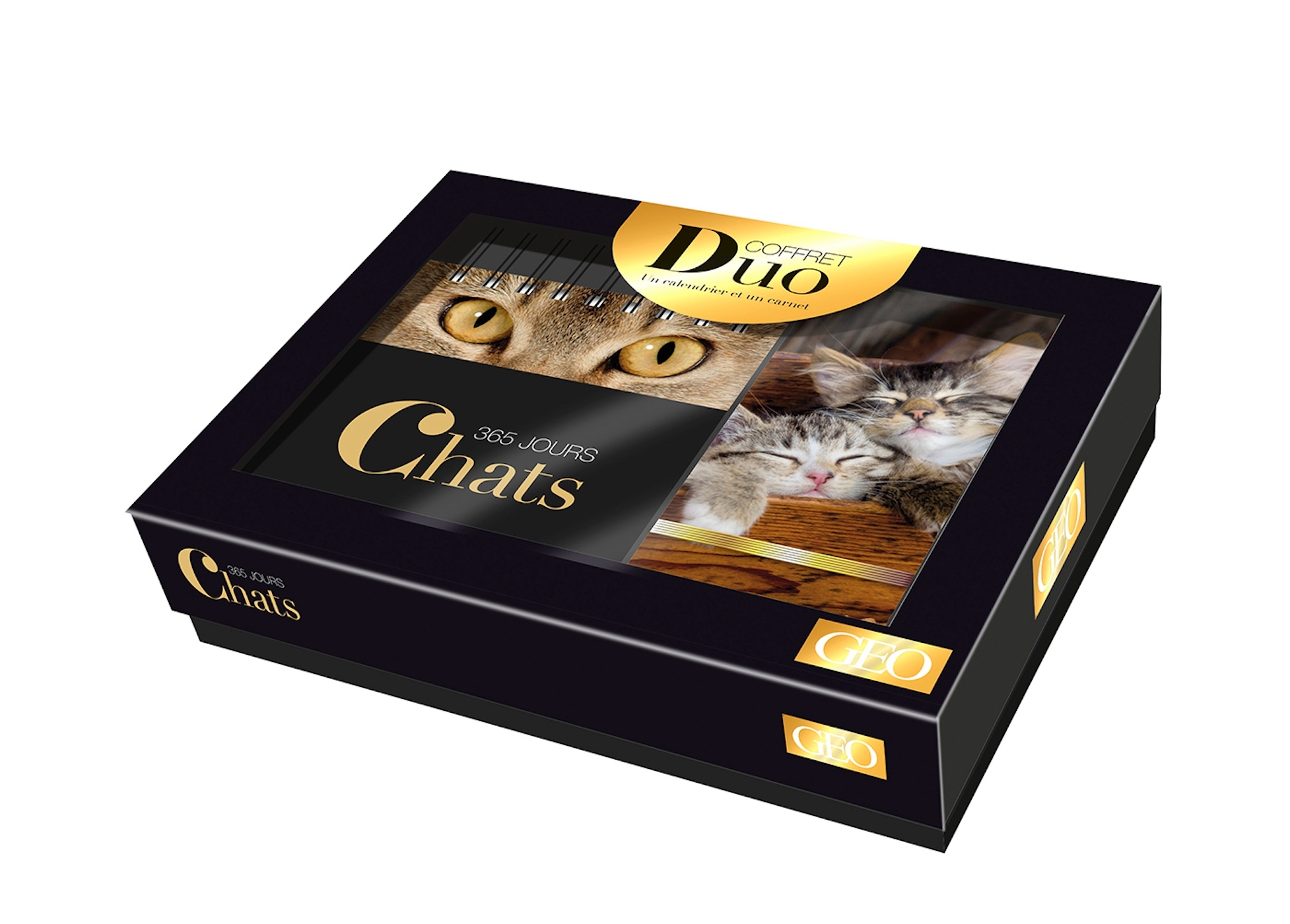 Coffret duo calendrier Géo - Chats en 365 jours