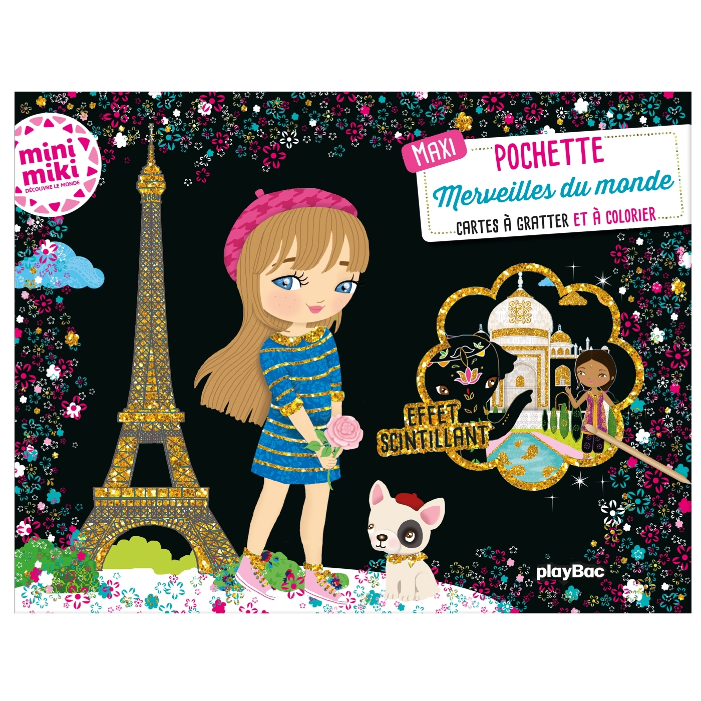 Maxi pochette Merveilles du monde - Cartes à gratter et à colorier - Ed 2019