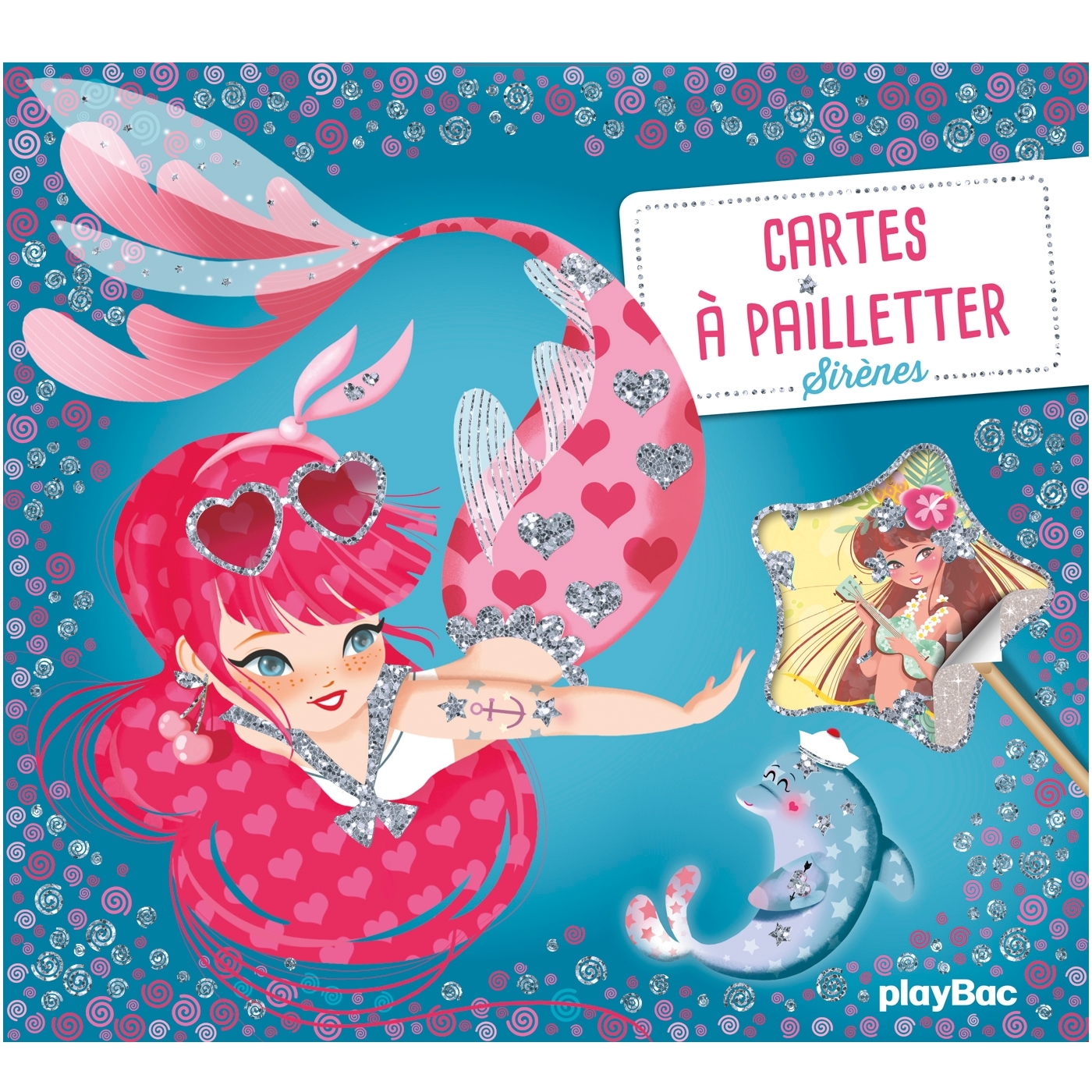 Cartes à pailleter -  Sirènes
