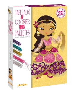 Mes tableaux à colorier et à pailleter - Minimiki - Princesses du monde