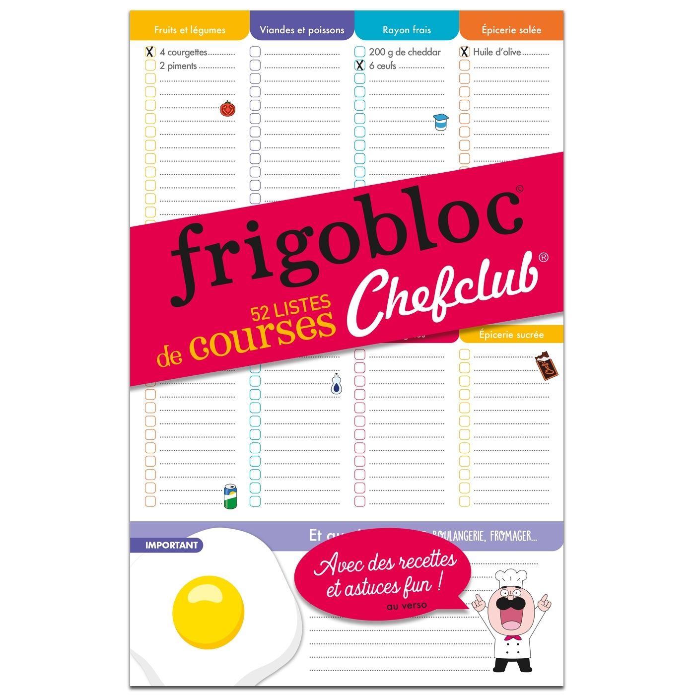 Frigobloc Mes Listes de courses Chefclub