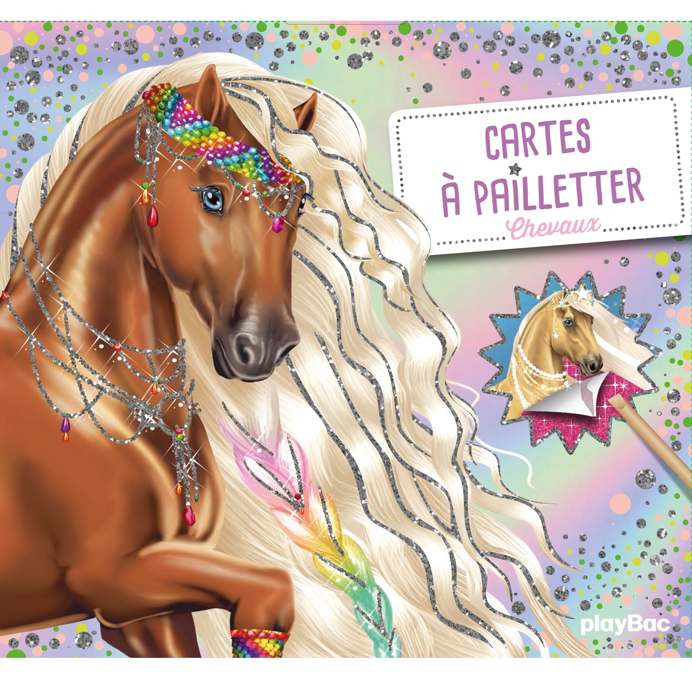 Cartes à pailleter -  Chevaux