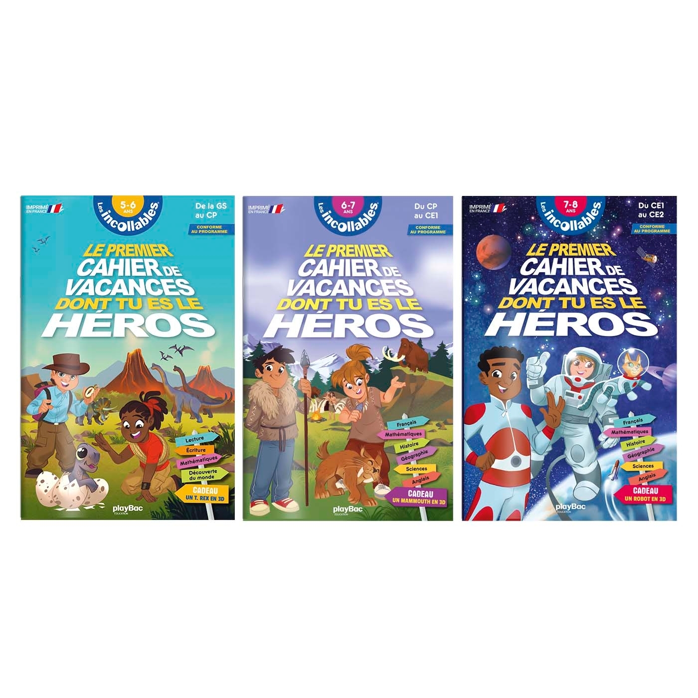 Colis vrac 10 ex - Incollables Cahier de vacances héros - Avril 2024