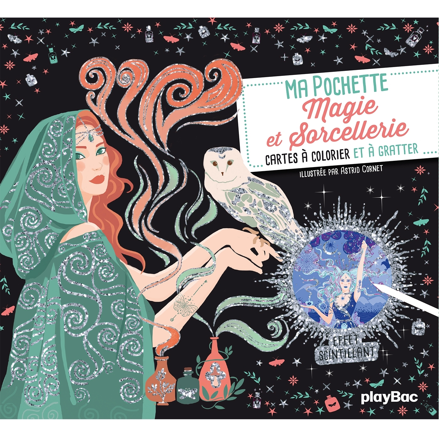 Ma pochette Magie et sorcellerie - Cartes à gratter et à colorier