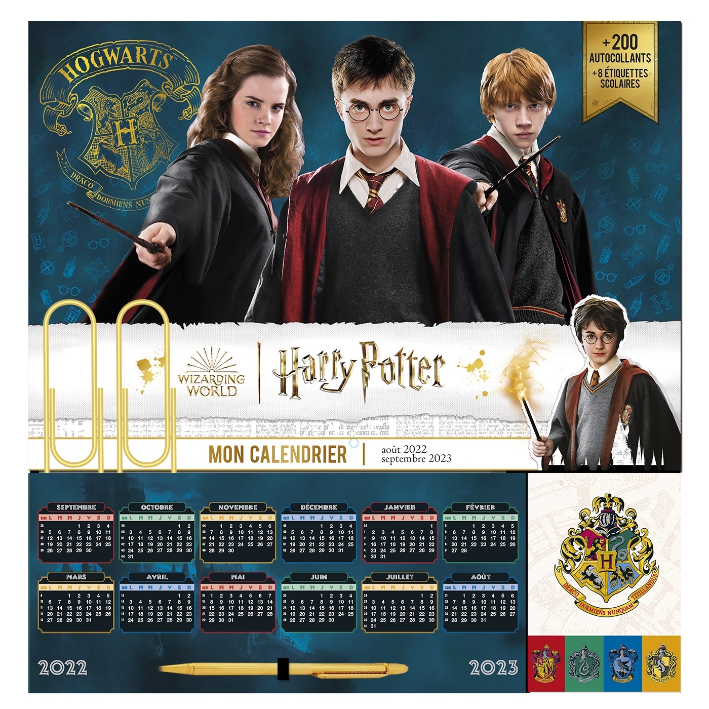 Mon calendrier organiseur Harry Potter - Primaire et Collège