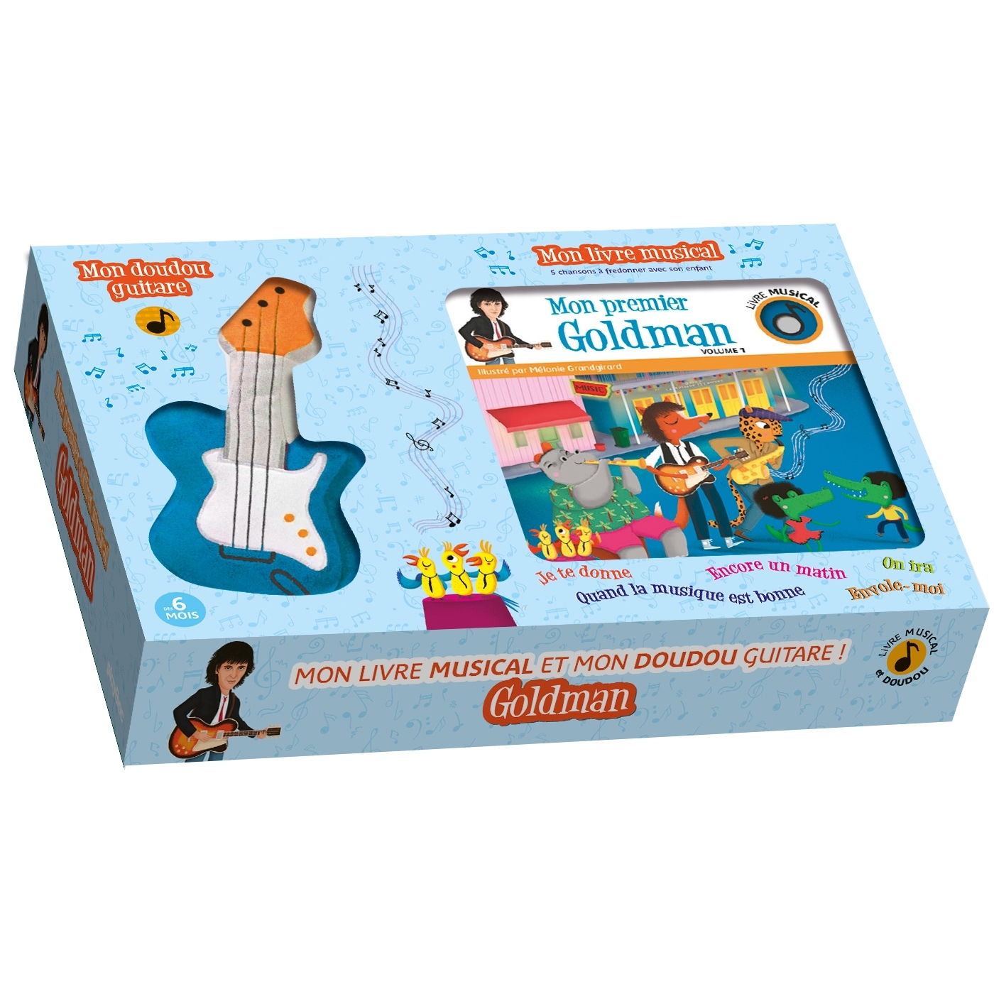 Mon coffret musical Goldman et mon doudou guitare