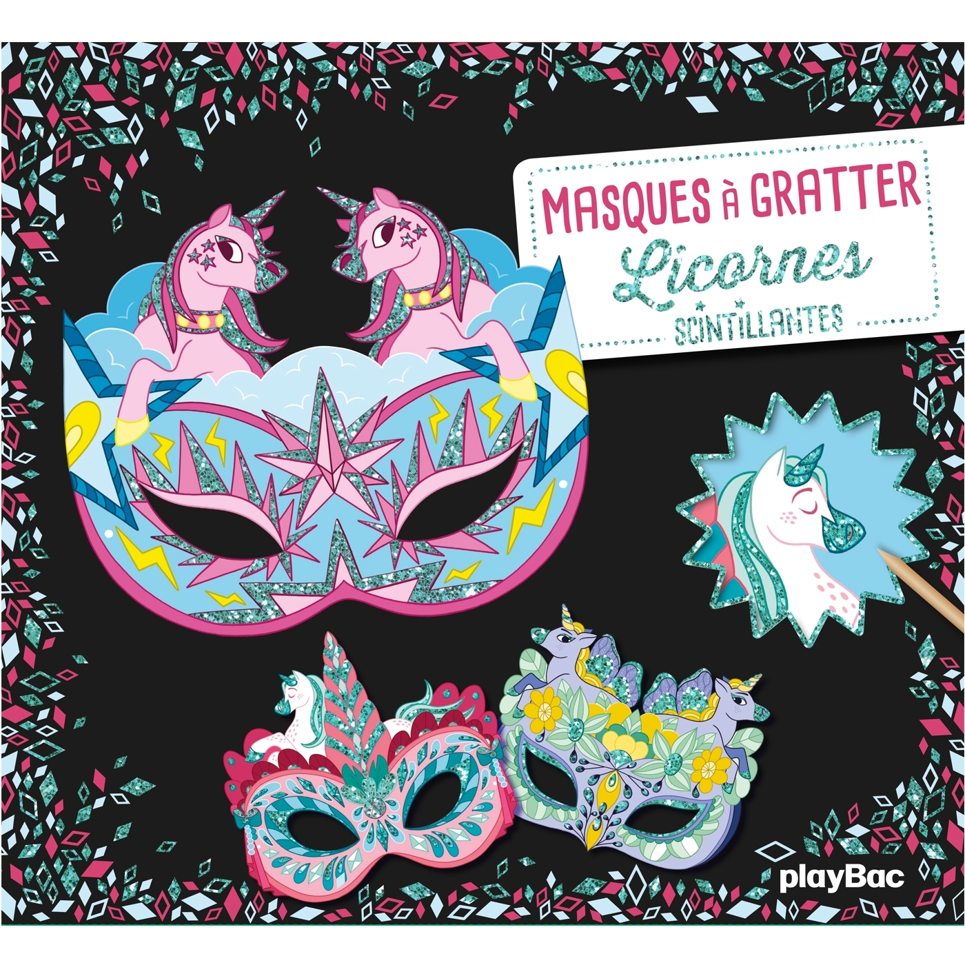 Masques à gratter - Licornes