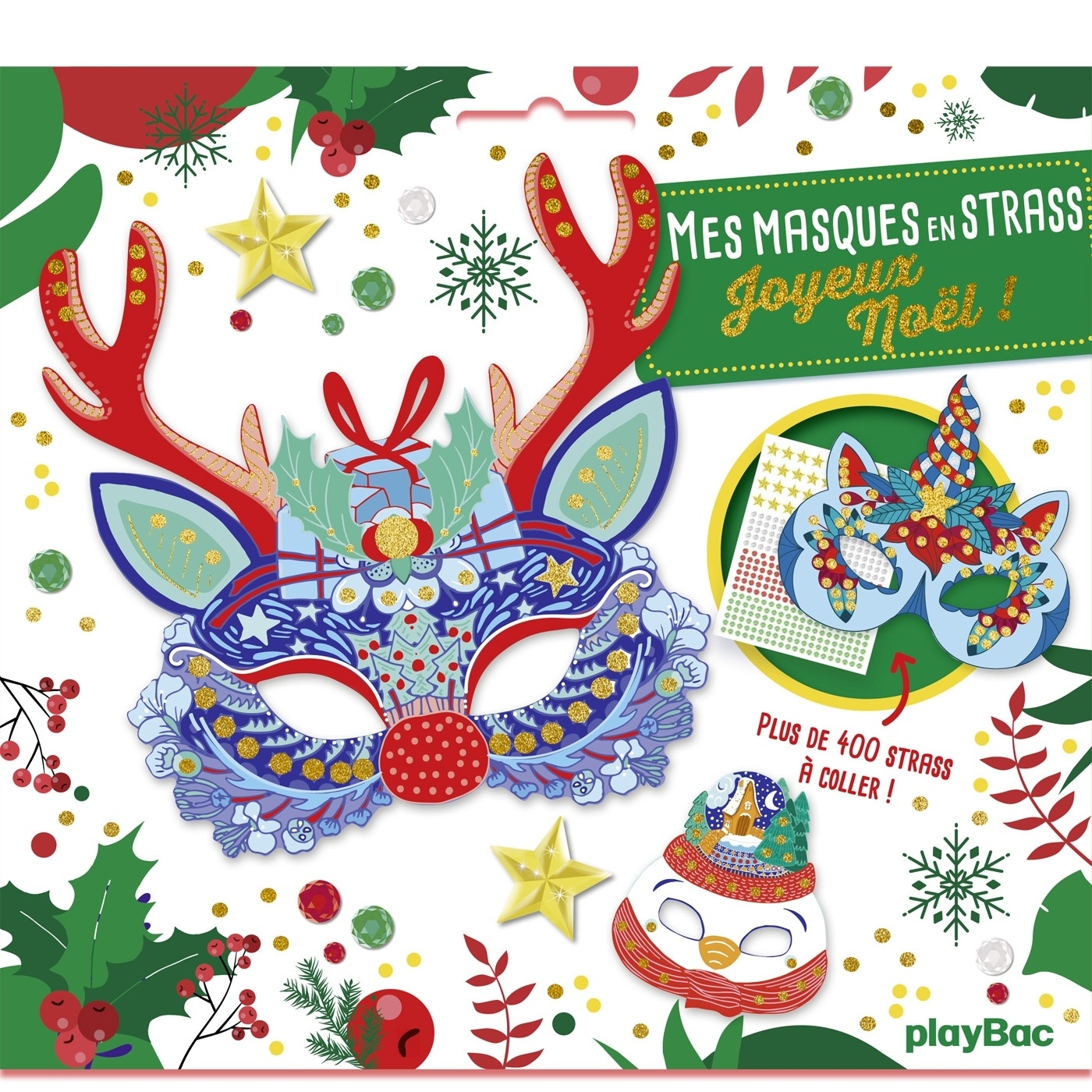 Mes masques en strass Joyeux Noël