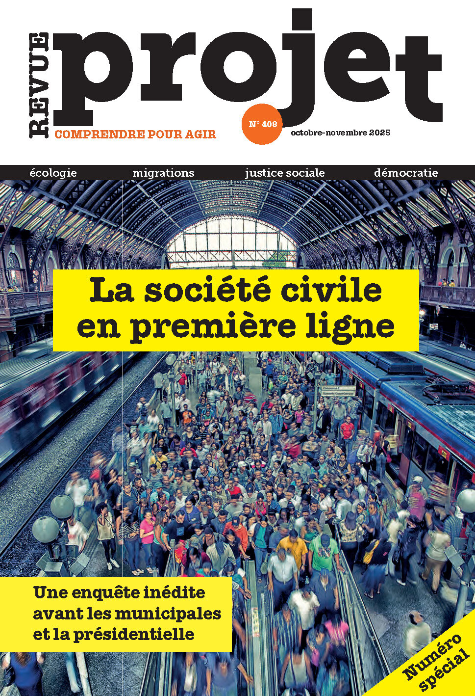 Revue Projet N°408 : La société civile en première ligne - Octobre - Novembre 2025
