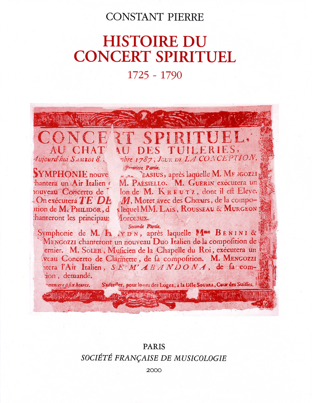 Histoire du Concert spirituel