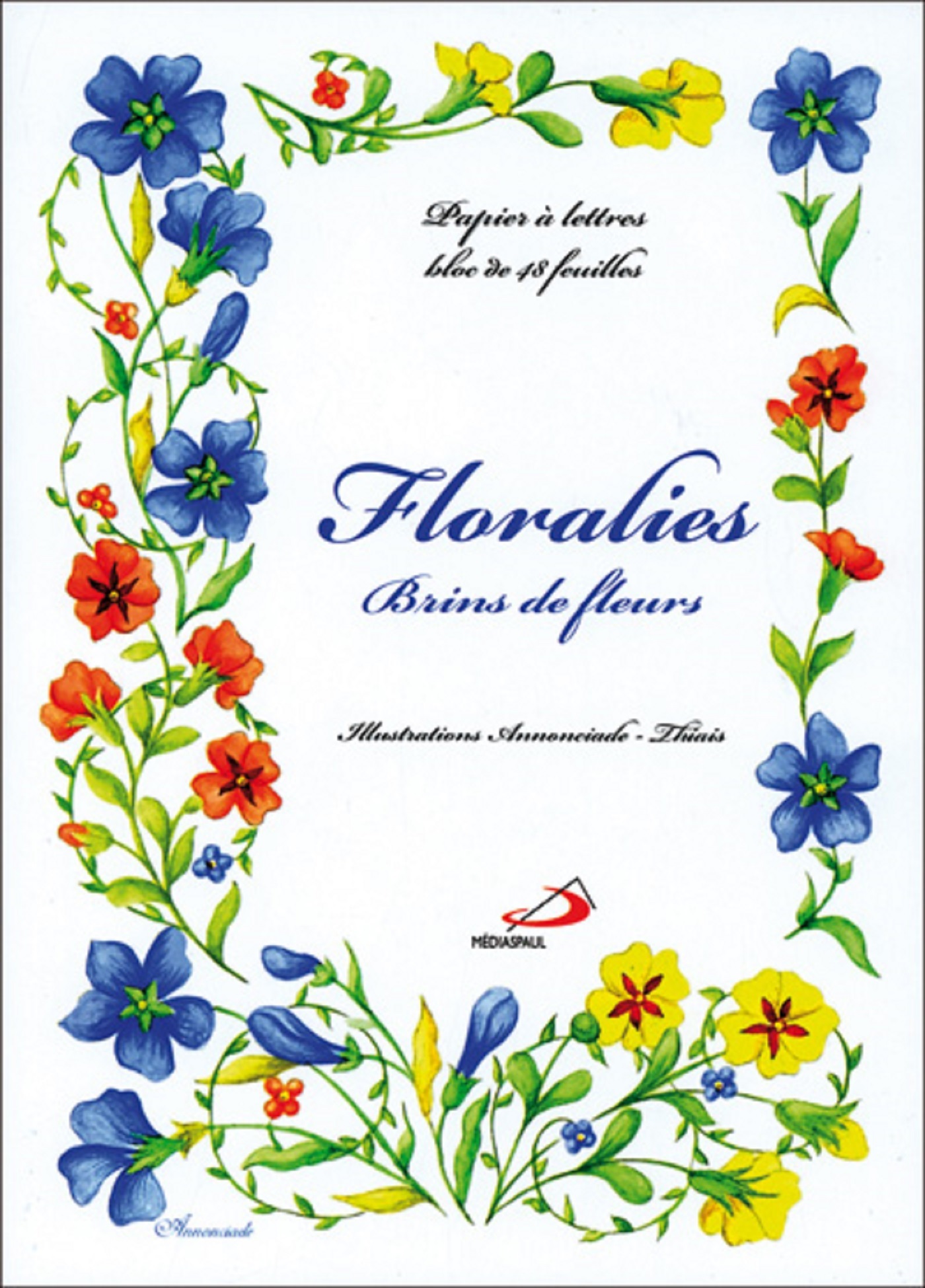 PAPIER A LETTRES FLORALIES BRINS BPL14
