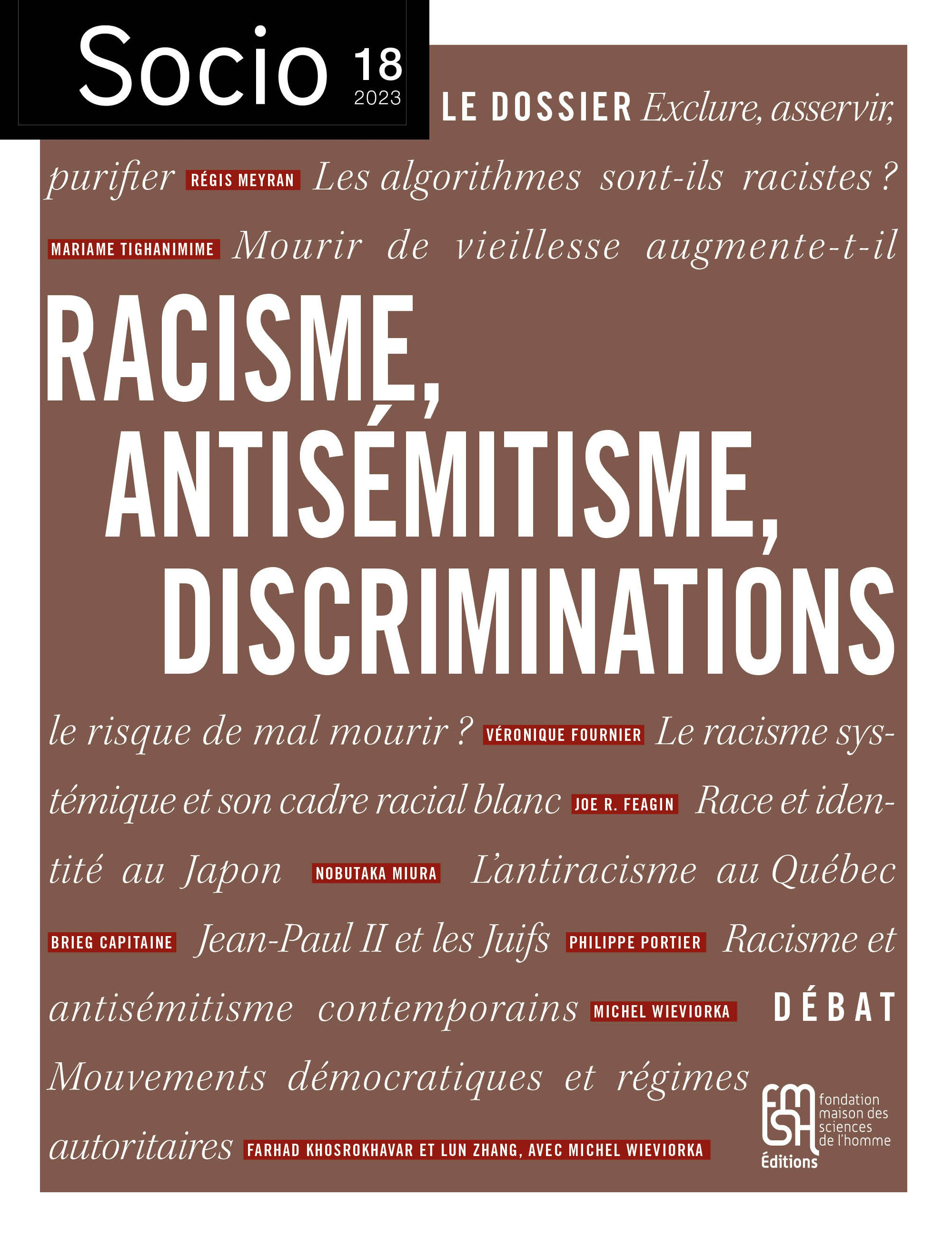 SOCIO N 18/2023. RACISME, ANTISEMITISME, DISCRIMINATIONS