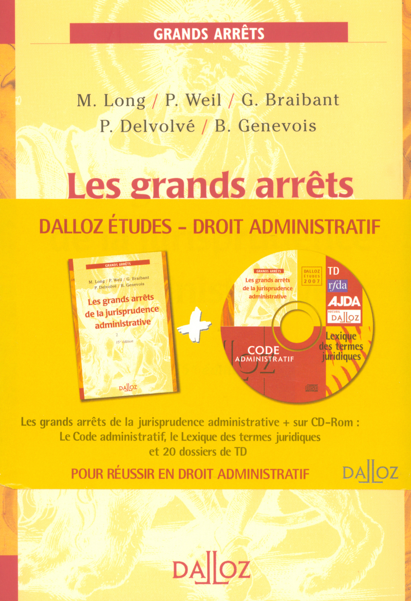 Dalloz Etudes droit administratif 2007 - GAJA, CD code administratif et lexique des termes juridiques