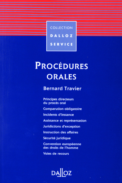 Procédures orales - 1ère éd.