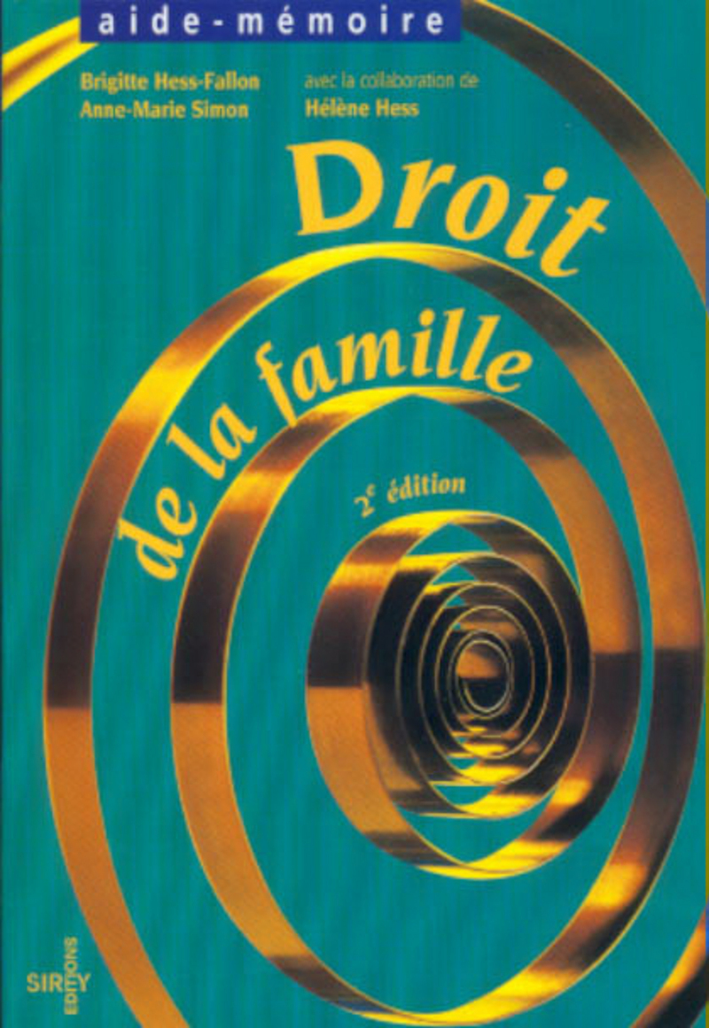 DROIT DE LA FAMILLE 2EME EDITION AIDE-MEMOIRE