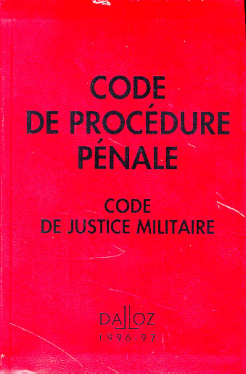 CODE DE PROCEDURE PENALE 1996-97