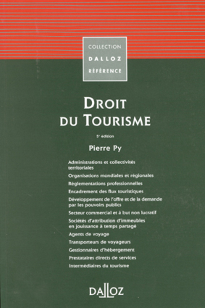 DROIT DU TOURISME 5E ED