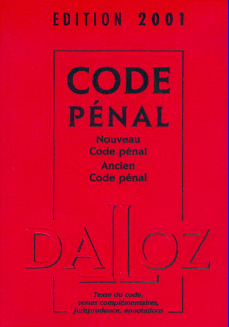 CODE PENAL 2001