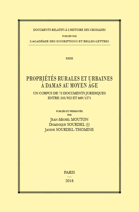 Propriétés rurales et urbaines à Damas au Moyen Âge