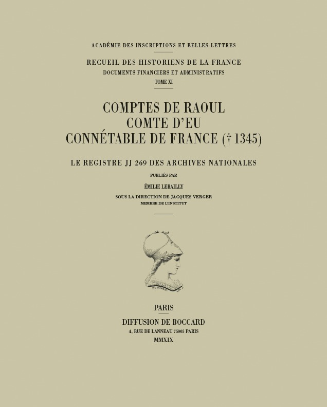 Comptes de Raoul, comte d'Eu, connétable de France († 1345)
