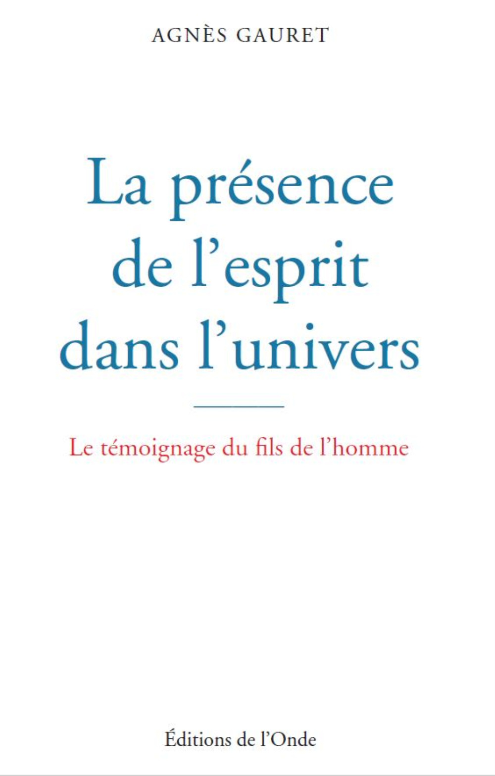 DIEU EST ESPRIT ET VIE