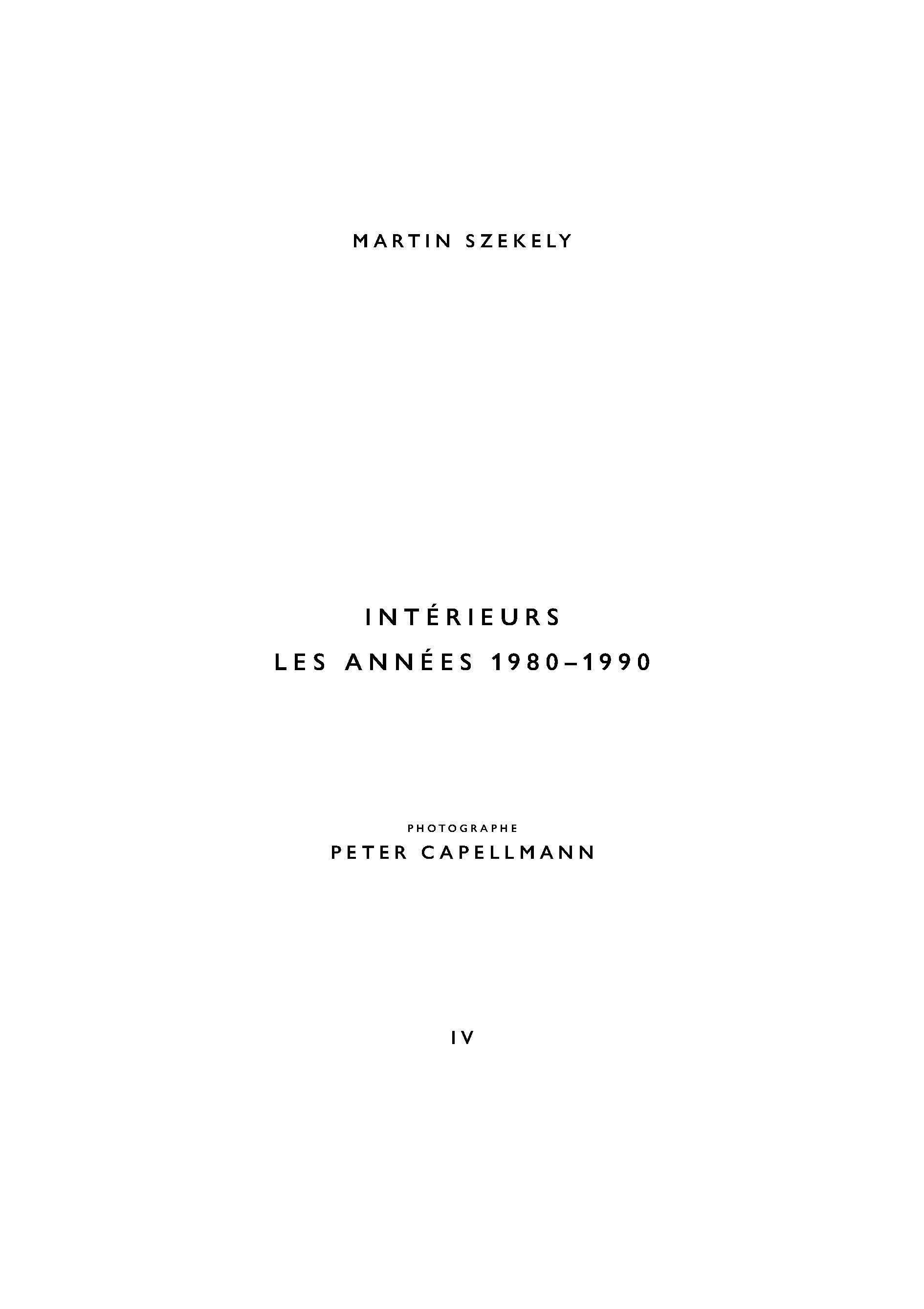 Intérieurs. Les années 1980-1990