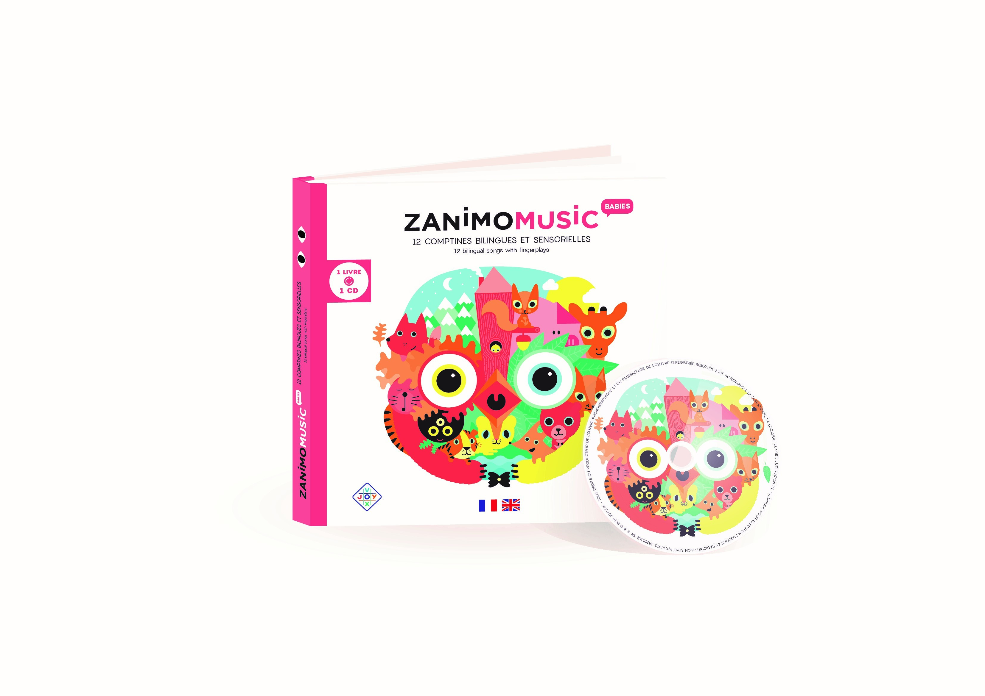 ZANIMOMUSIC BABIES : 12 COMPTINES BILINGUES ET SENSORIELLES /12 BILINGUAL SONGS WITH FINGERPLAYS  (F