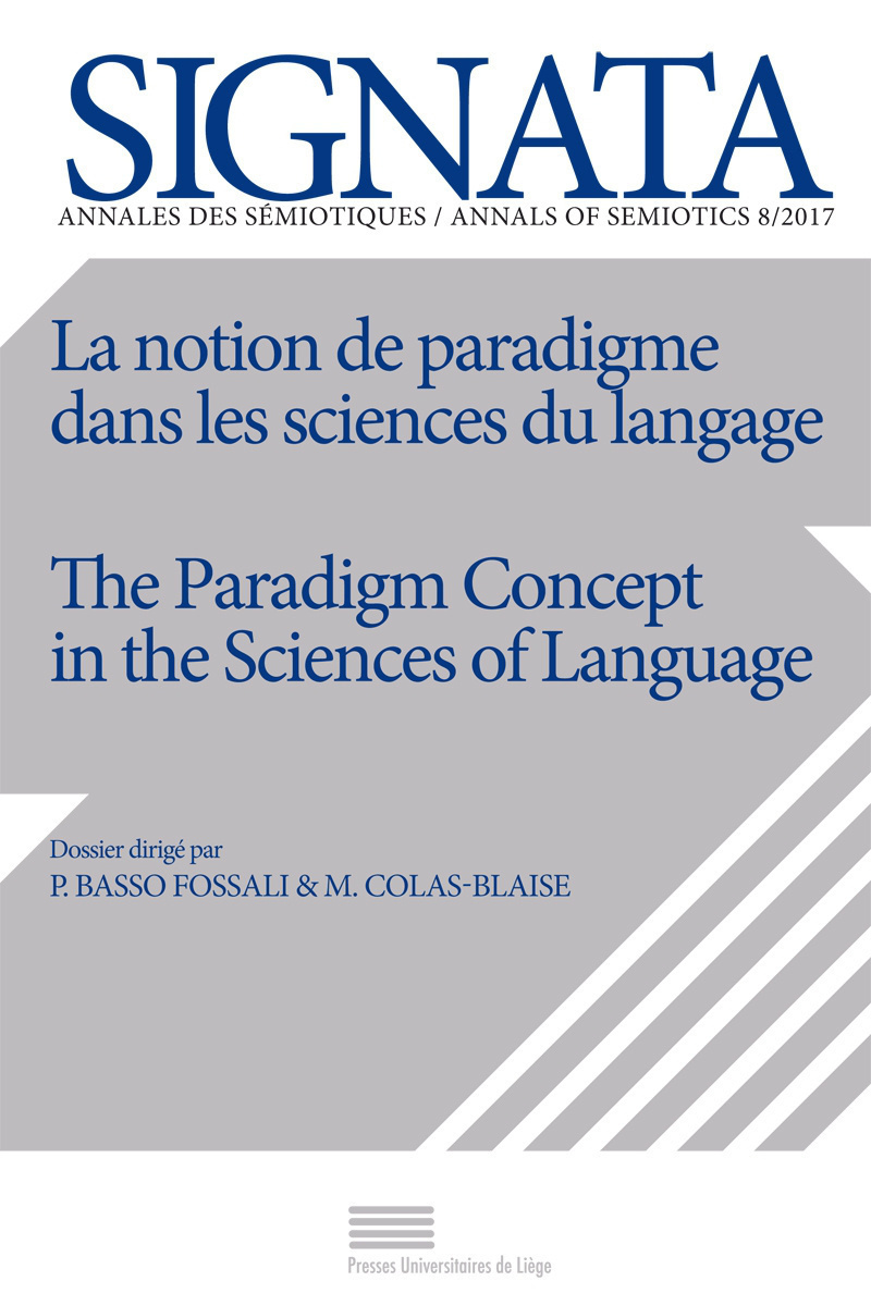 LA NOTION DE PARADIGME DANS LES SCIENCES DU LANGAGE : THE PARADIGM CONCEPT IN THE SCIENCES OF LANGUA