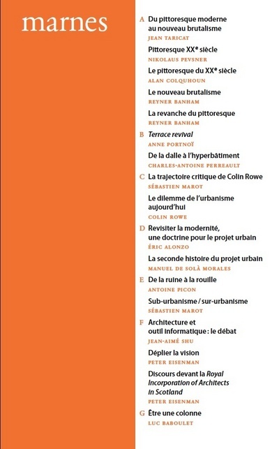 Marnes, documents d'architecture, vol. 1