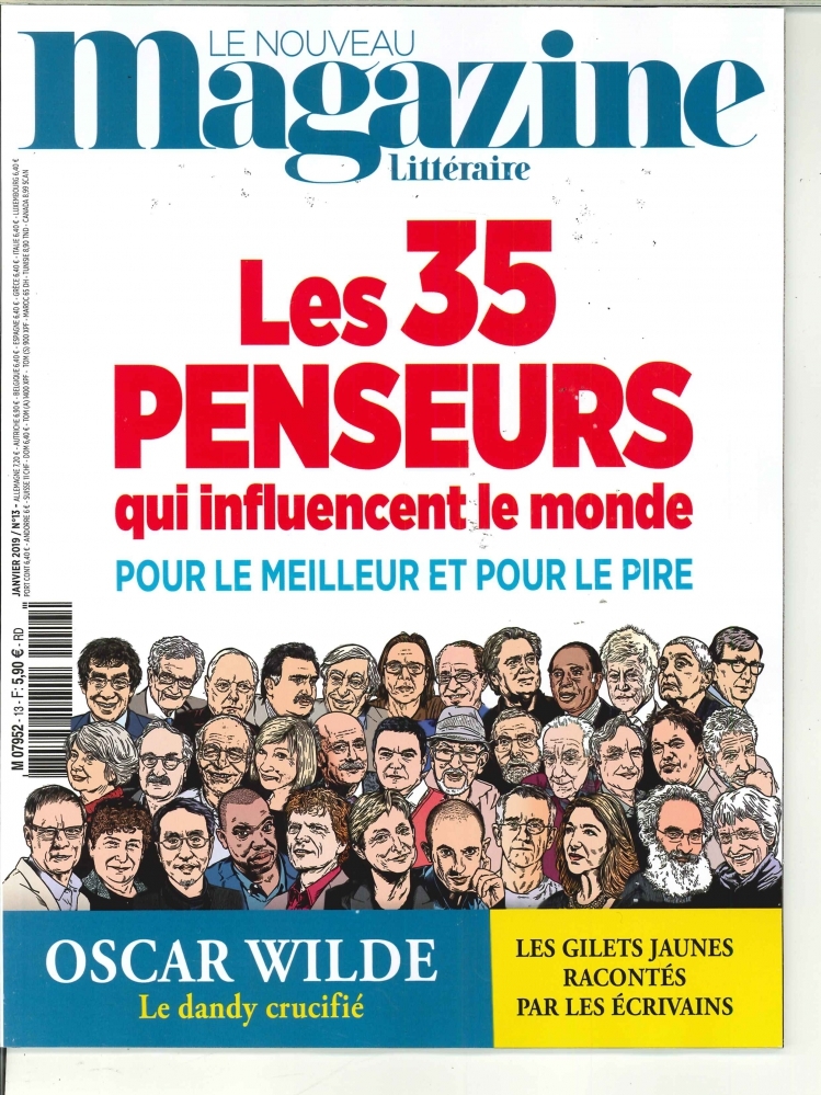 Le Nouveau Magazine Littéraire N°13 - Les 35 penseurs - janvier 2019