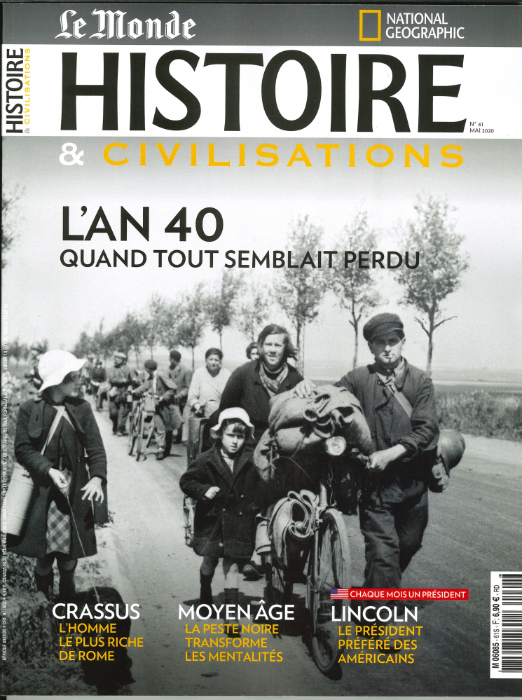 Histoire & Civilisations N°61 L'an 40 quand tout semblait perdu  - mai 2020