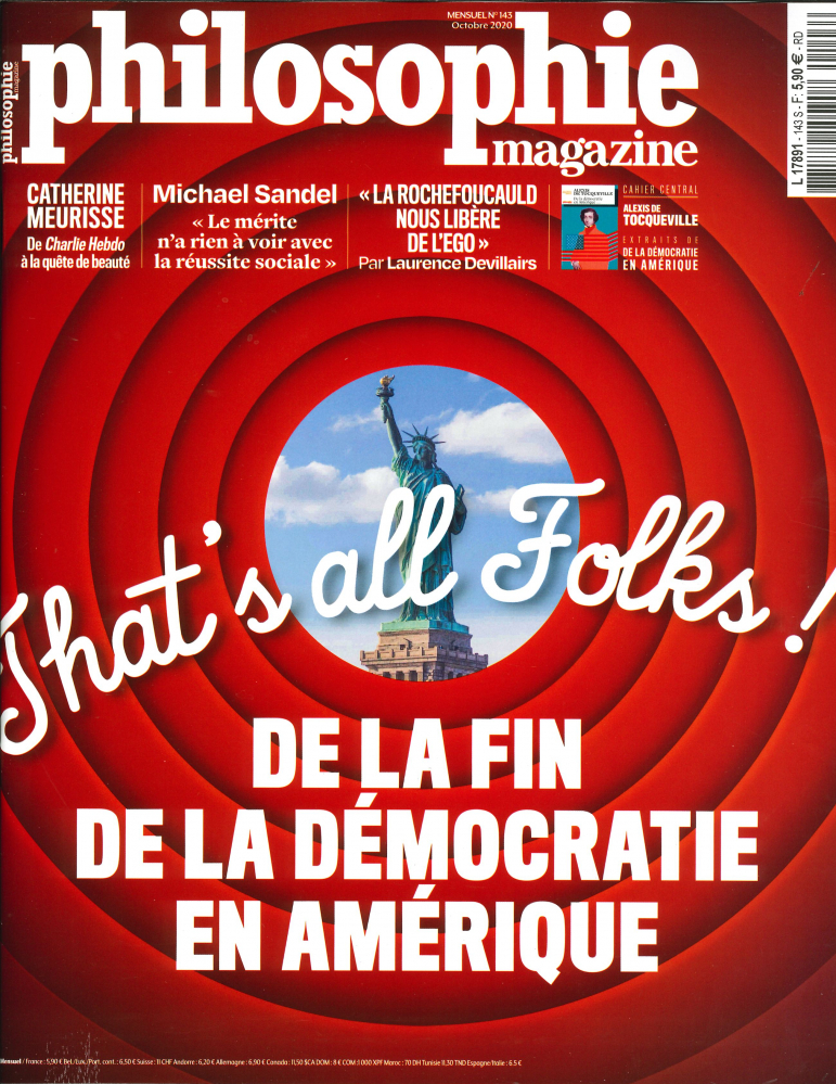 Philosophie magazine n° 143 De la fin de la démocratie en Amérique - octobre 2020