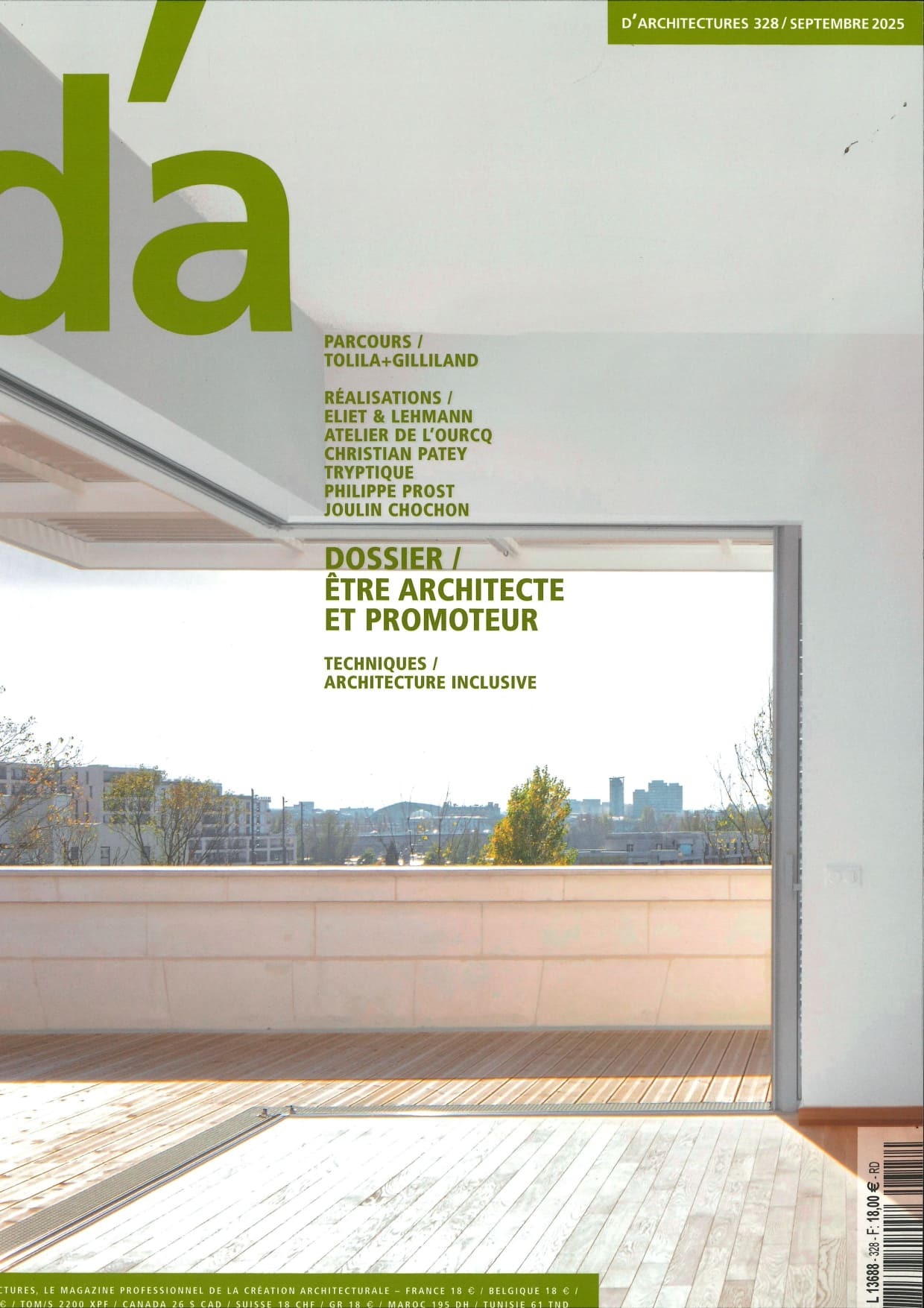 D'architectures n°328 : Etre architecte et promoteur - Septembre 2025