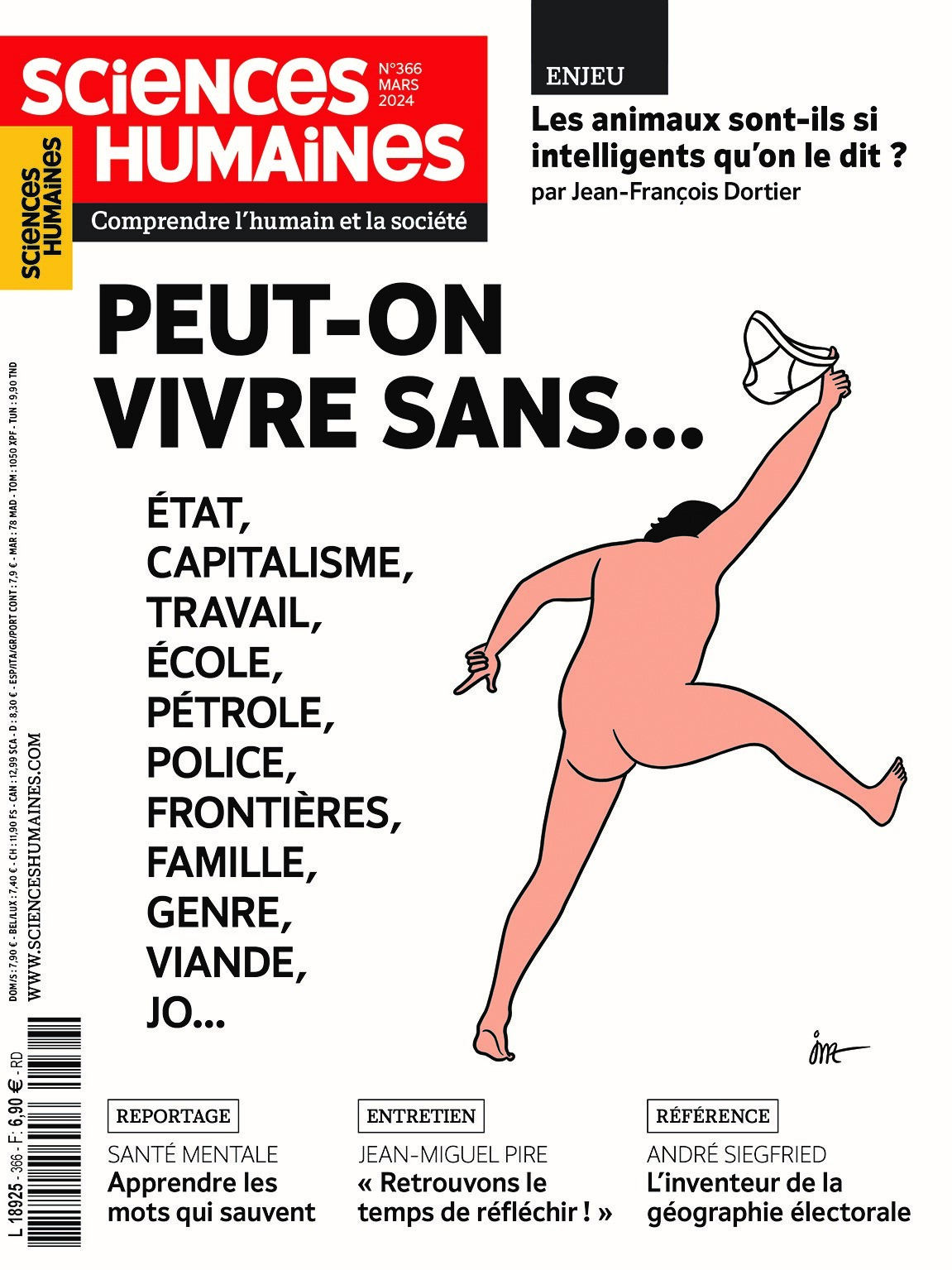 Sciences Humaines n°366 : Vivre sans - Mars 2024
