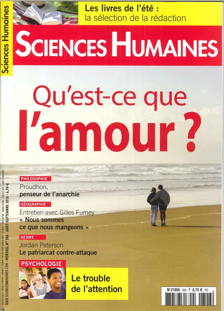 Sciences Humaines N°306 L'amour - août/septembre 2018