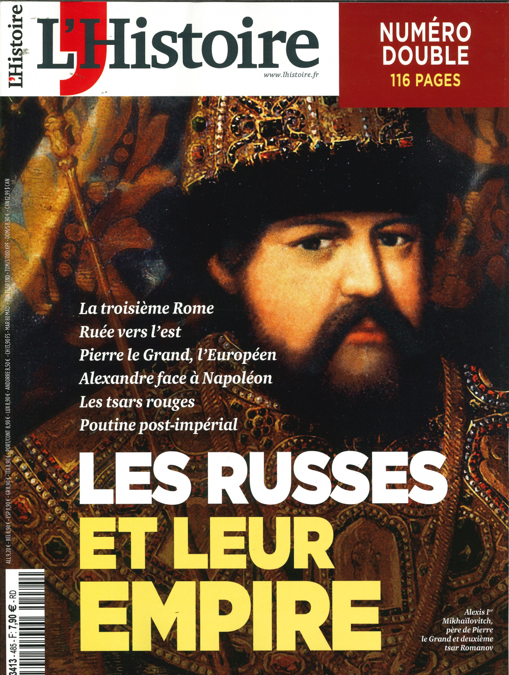 L'Histoire n°485 : Les Russes et leur empire, de Pierre le Grande (1721) à Poutine - Juillet/Août 2021