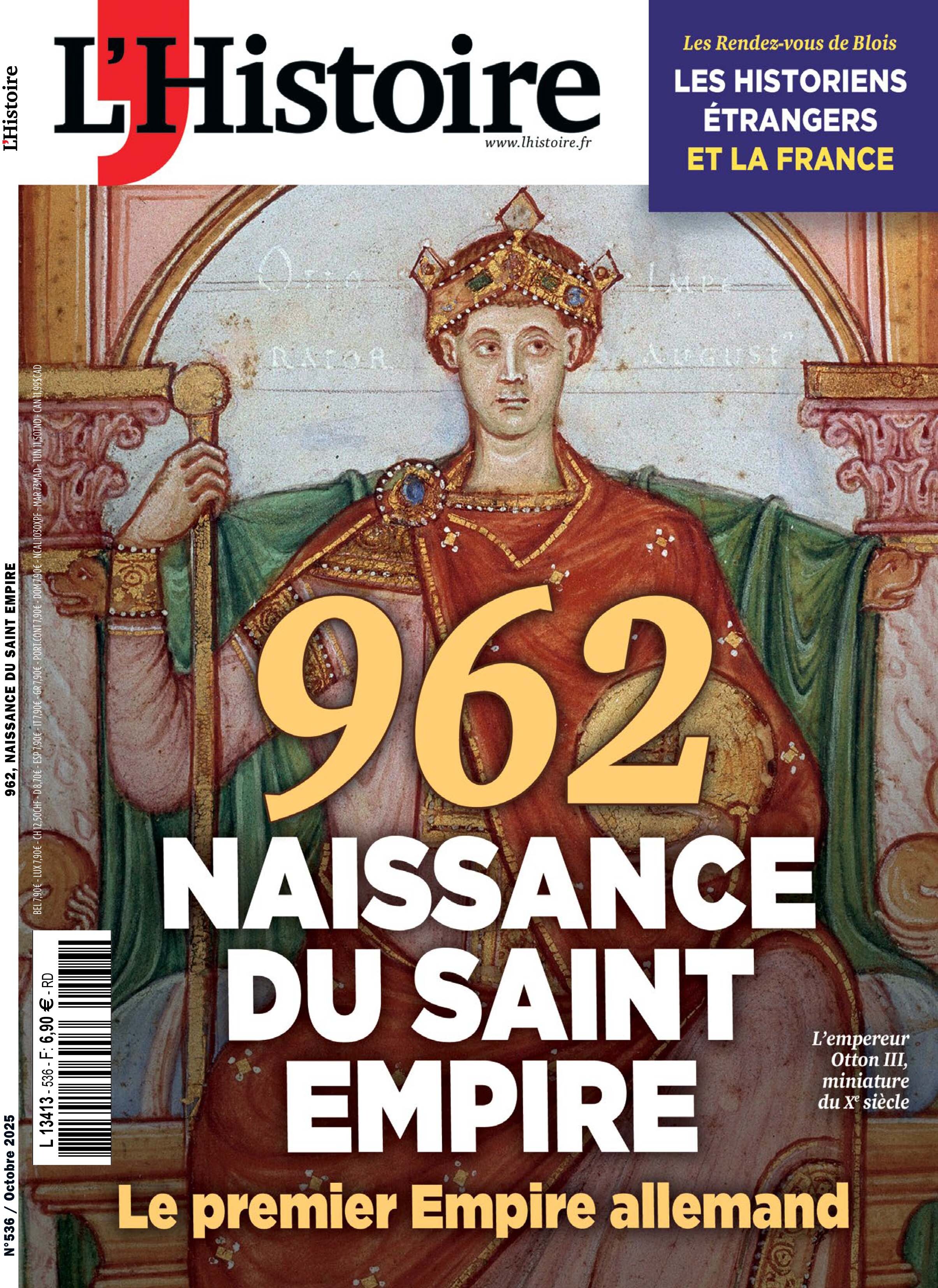 L'Histoire n°536 : 962 Naissance du Saint Empire - Octobre 2025