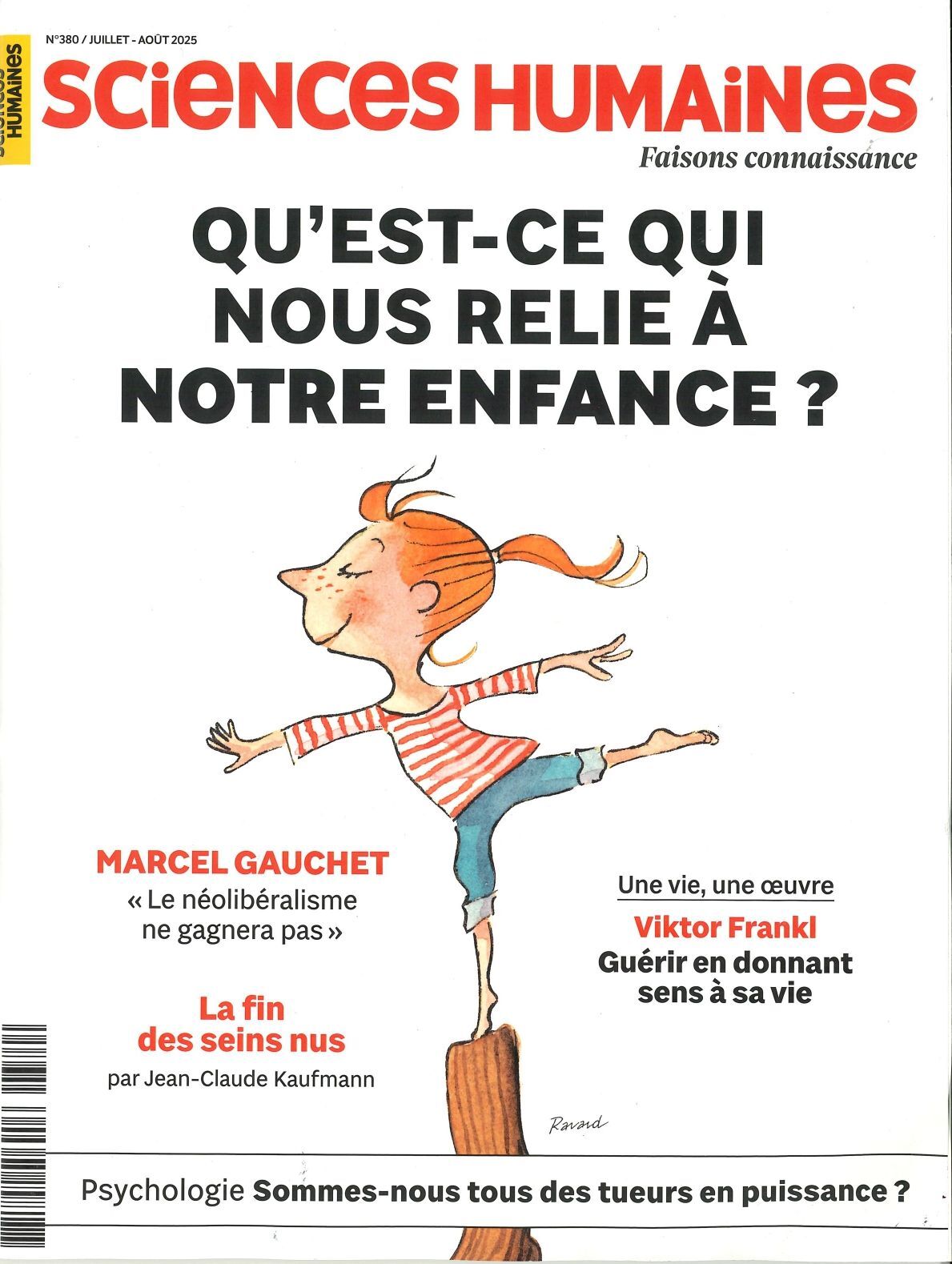 Sciences Humaines n°380 : Qu'est-ce qui nous relie à notre enfance ? - Juillet/Août 2025