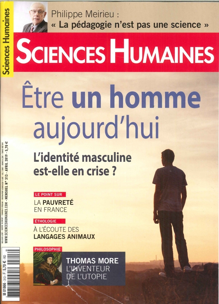 Sciences Humaines N°313 - Etre un homme aujourd'hui - mars 2019