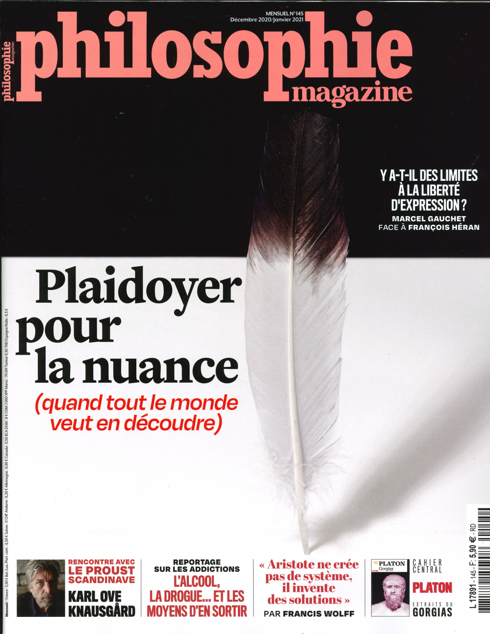 Philosophie magazine n° 145  Plaidoyer pour la nuance - décembre 2020/Janvier 2021