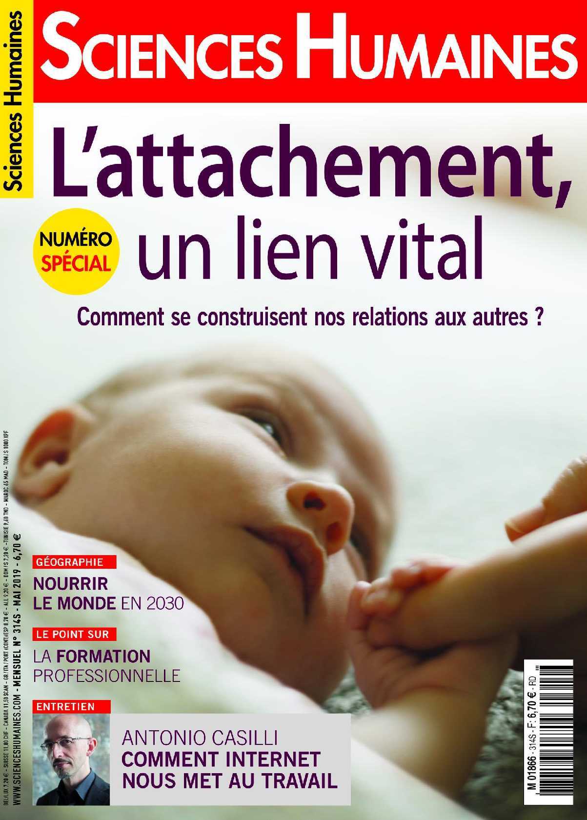 Sciences Humaines N°314 L'attachement, un lien vital - avril 2019
